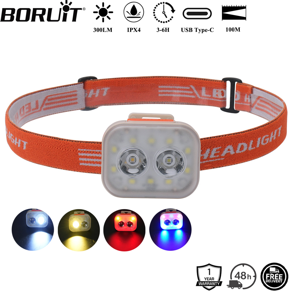 Aquatic Sports Hat - BORUiT 300LM Cap Clip LED Headlamp